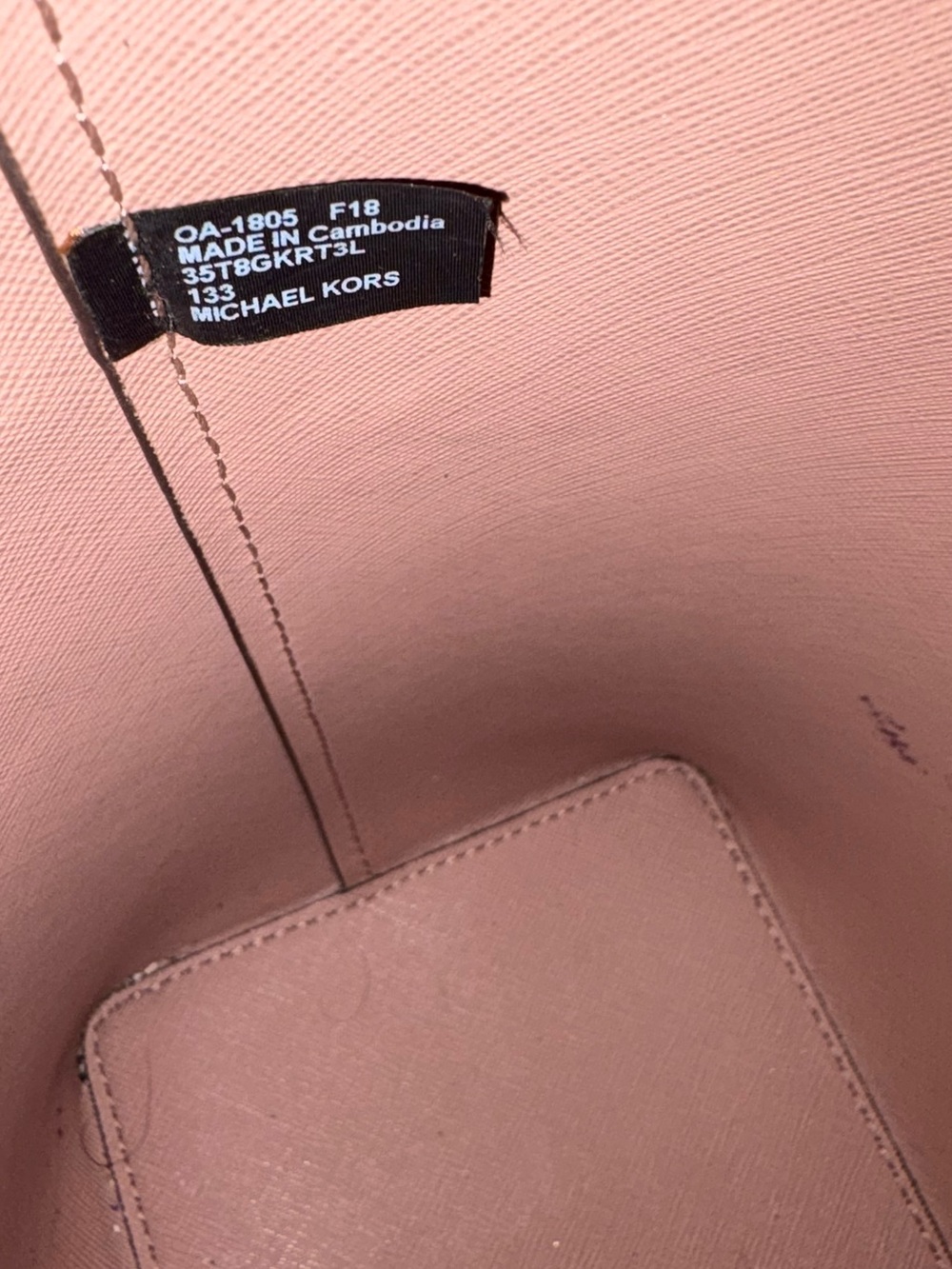 Michael Kors Blush Pink Pebbled Leather Tote - Picture 3 of 7